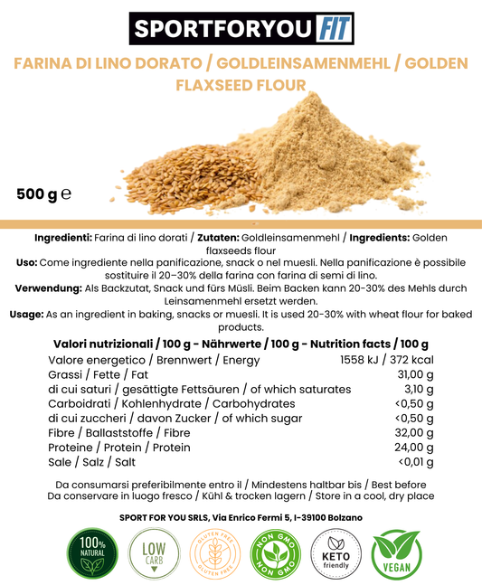FARINA DI SEMI DI LINO DORATO (500G)